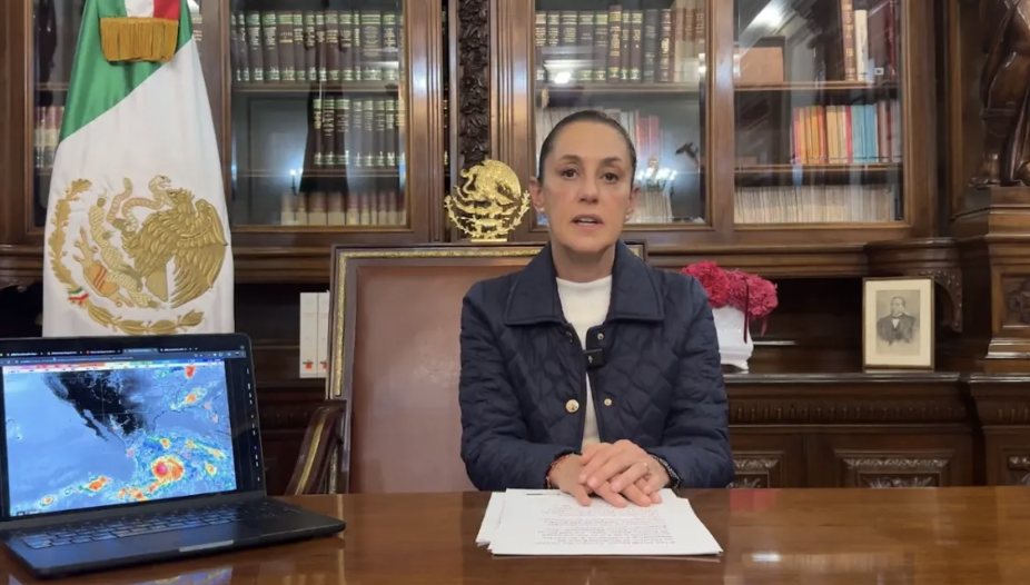 RESGUARDARSE Y MANTENERSE INFORMADOS, PIDE SHEINBAUM ANTE LLEGADA DE ‘ERICK’